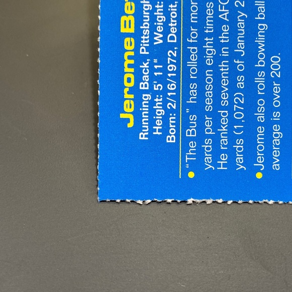 RARE NFL Card Jerome Bettis #140 SI For Kids VTG - Picture 10 of 10